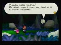 une photo d'Ã©cran de Paper Mario sur Nintendo 64